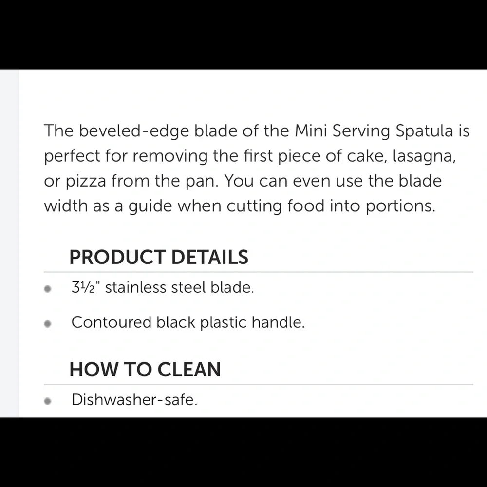 Pampered Chef mini serving spatula